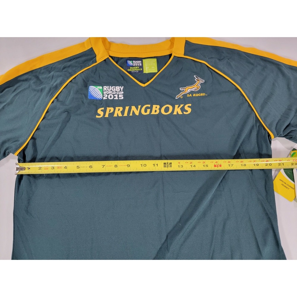 South Africa SA Rugby Youth‎ XXL Home Embroider Jersey Springboks World Cup 2015 - Picture 8 of 9